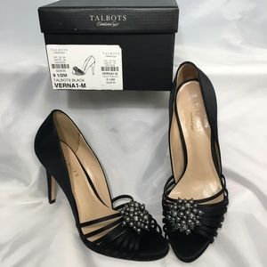 Talbots Verna1-M Black Evening Shoes